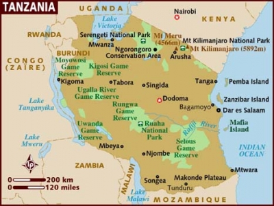 tanzania map