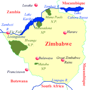 zimbabwe maps